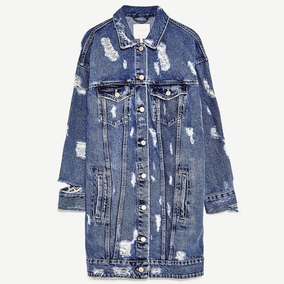 Zara Longline Denim Jacket